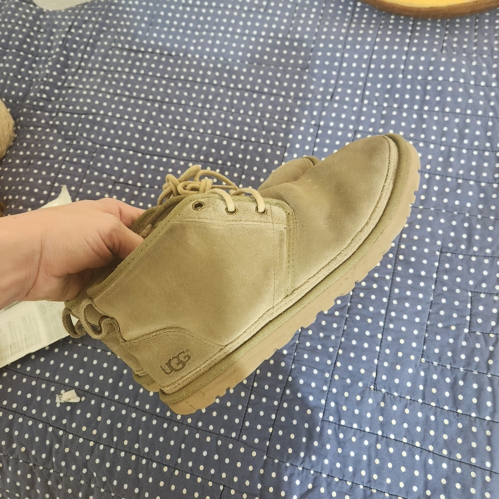 UGG NEUMEL SUEDE SHEEPSKIN LACE UP ANKLE BOOTS - Picture 2 of 8